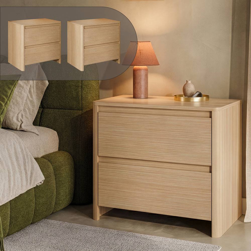 Noptiere Takranmaa set de 2 bucăți 54x60x40 cm aspect stejar [en.casa]