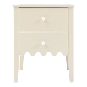 Noptiera Luspoo 50x40x40 cm crem deschis [en.casa]