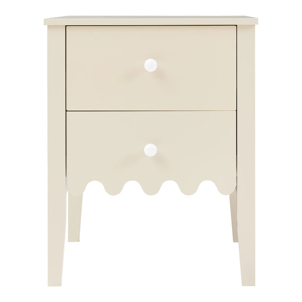 Noptiera Luspoo 50x40x40 cm crem deschis [en.casa]