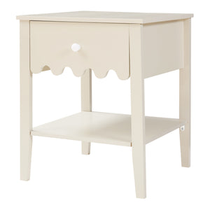 Noptiera Luspoo 50x40x40 cm crem deschis [en.casa]