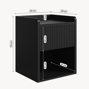 Noptieră Nand 1 sertar 1 compartiment inferior [en.casa]