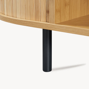 Masuta cafea cu 2 usi glisante si rafturi Tvedestrand 120x55x40 cm [en.casa]