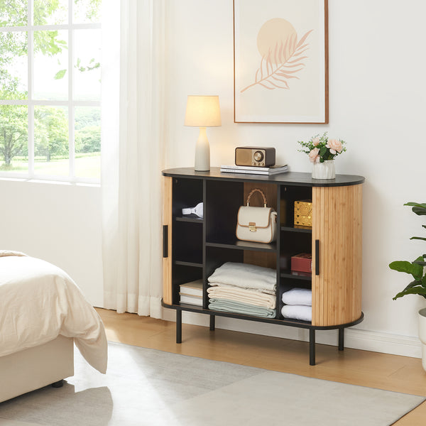 Comoda cu 2 usi glisante Tvedestrand 100x40x80cm [en.casa]