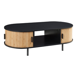Masuta cafea cu 2 usi glisante si rafturi Tvedestrand 120x55x40 cm [en.casa]