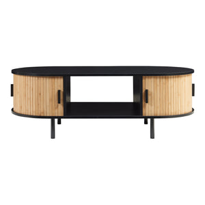 Masuta cafea cu 2 usi glisante si rafturi Tvedestrand 120x55x40 cm [en.casa]