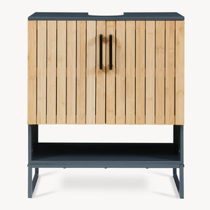 Dulap pentru chiuvetă Svanes 70x60x30 cm Gri închis/Natural [en.casa]