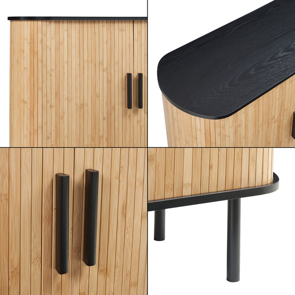 Comoda cu 2 usi glisante Tvedestrand 100x40x80cm [en.casa]