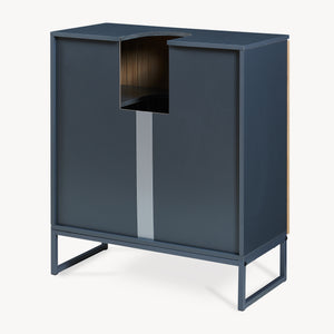Dulap pentru chiuvetă Svanes 70x60x30 cm Gri închis/Natural [en.casa]