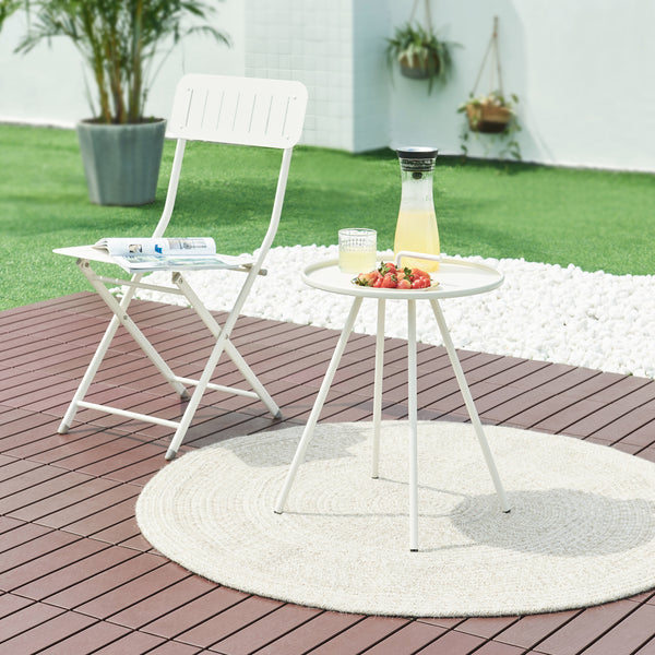 Masuta gradina rotunda Fosen 55x42cm otel [en.casa]