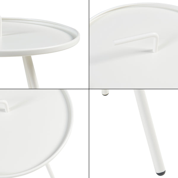 Masuta gradina rotunda Fosen 55x42cm otel [en.casa]