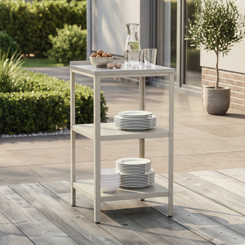 Raft metalic pentru exterior Bolognano 92x50x50cm [casa.pro]