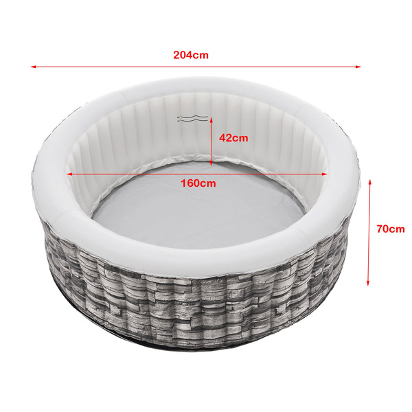 Piscina gonflabila cu functie masaj Carosino gri [pro.tec]