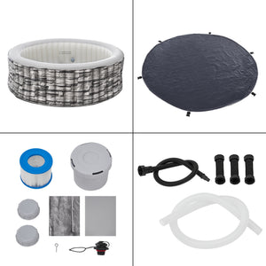 Piscina gonflabila cu functie masaj Carosino gri [pro.tec]