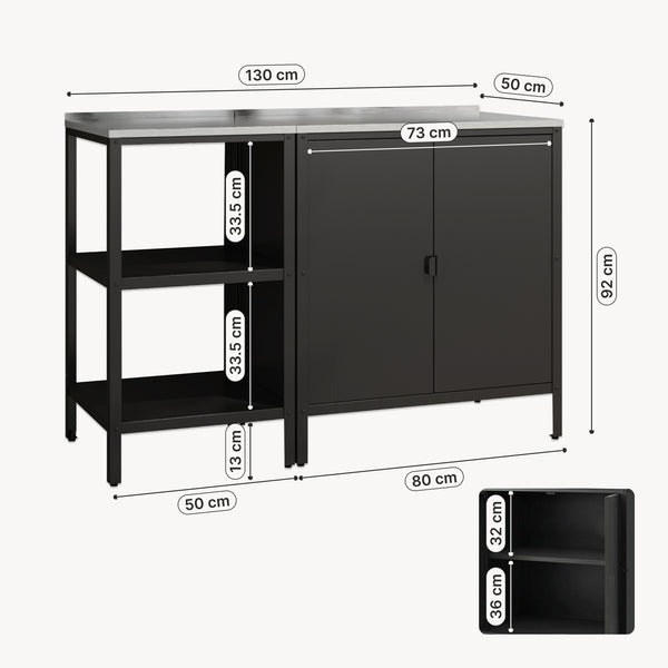 Set dulap si raft pentru exterior Bolognano [casa.pro]