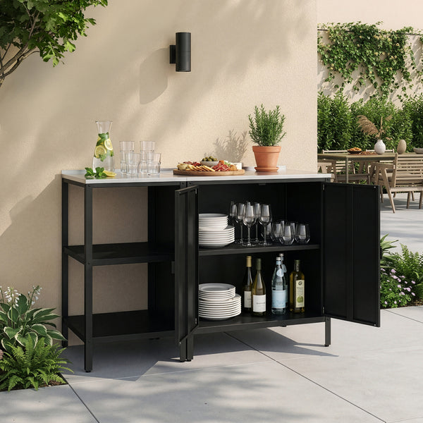 Set dulap si raft pentru exterior Bolognano [casa.pro]