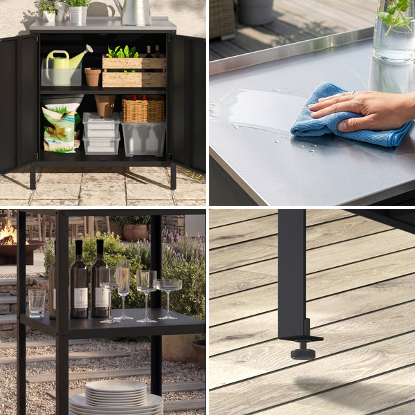 Set dulap si raft pentru exterior Bolognano [casa.pro]