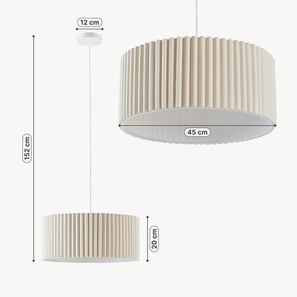 Lustră suspendată Kupimi Ø45 cm Bej [lux.pro]