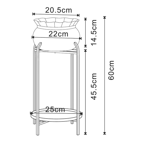 Suport plante Altena metal [en.casa]