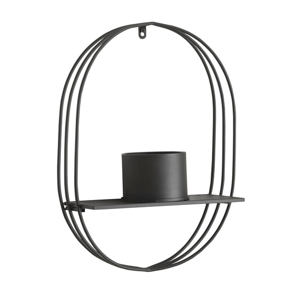 Raft de perete Vestby metal negru masuri diferite [en.casa]