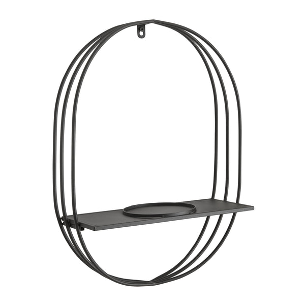 Raft de perete Vestby metal negru masuri diferite [en.casa]