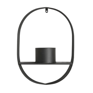 Raft de perete Vestby metal negru masuri diferite [en.casa]