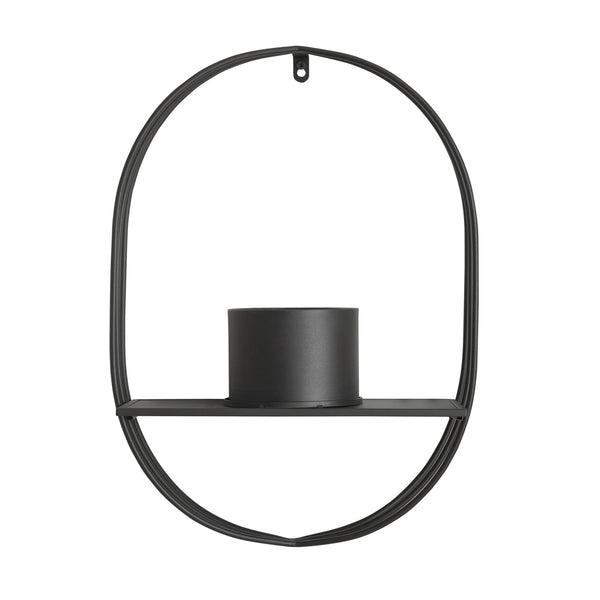 Raft de perete Vestby metal negru masuri diferite [en.casa]
