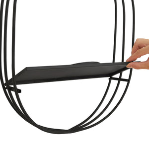Raft de perete Vestby metal negru masuri diferite [en.casa]