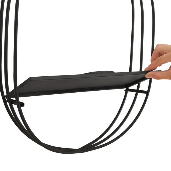 Raft de perete Vestby metal negru masuri diferite [en.casa]