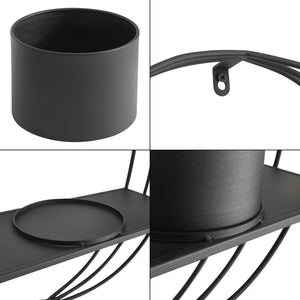 Raft de perete Vestby metal negru masuri diferite [en.casa]