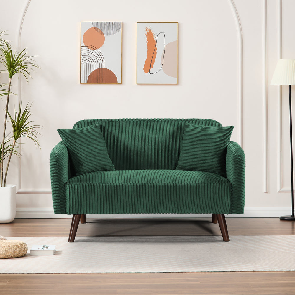 Canapea tapitata cu 2 perne Midt 132x70x80.5cm [en.casa]