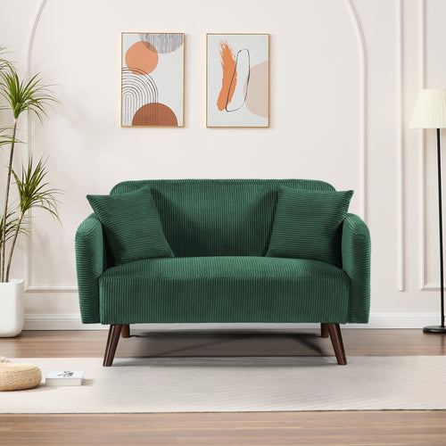 Canapea tapitata cu 2 perne Midt 132x70x80.5cm [en.casa]