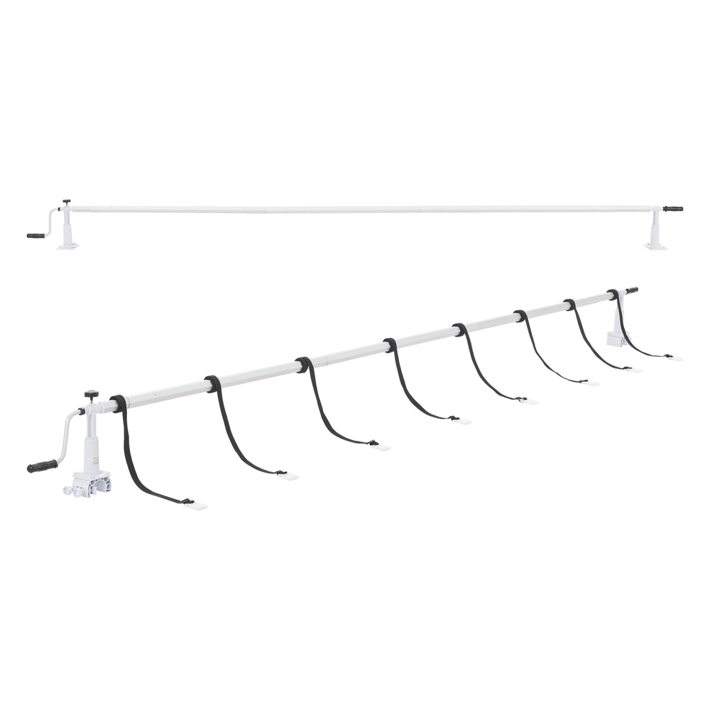 Derulator prelata piscina Oliveti  555 cm aluminiu/plastic [en.casa]