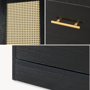 Dulap Larundi 216x80x52 cm cu 4 uși [en.casa]