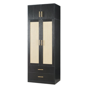 Dulap Larundi 216x80x52 cm cu 4 uși [en.casa]