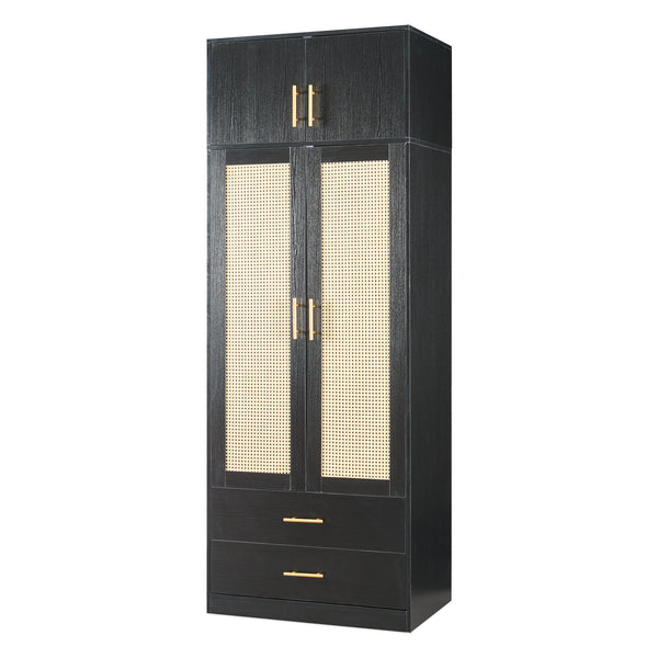 Dulap Larundi 216x80x52 cm cu 4 uși [en.casa]