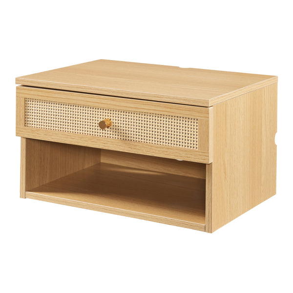 Raft de perete cu 1 sertar 40x31,5x23cm pal [en.casa]