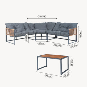 Garnitura gradina Karg [casa.pro]
