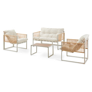 Set 4 piese mobilier gradina masa banca si 2 scaune Karg [casa.pro]