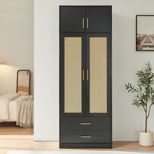 Dulap Larundi 216x80x52 cm cu 4 uși [en.casa]