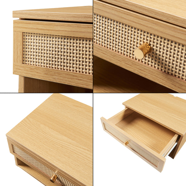 Raft de perete cu 1 sertar 40x31,5x23cm pal [en.casa]
