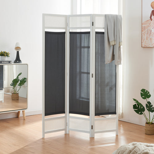 Paravan Dorotea alb/gri inchis [en.casa]