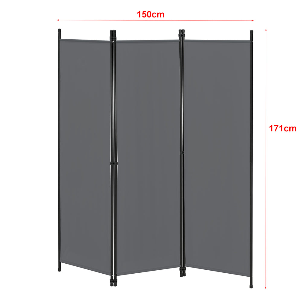 Raumteiler Huesca 3 - teilig 150x171 cm versch Farben en.casa - premiumXL