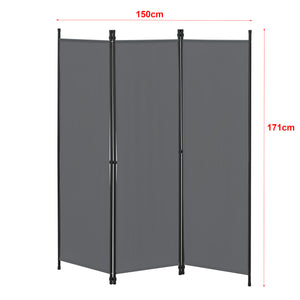 Paravan Huesca 3 piese 150x171 cm culori variate en.casa