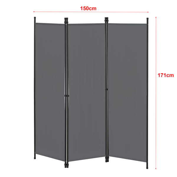 Paravan Huesca 3 piese 150x171 cm culori variate en.casa