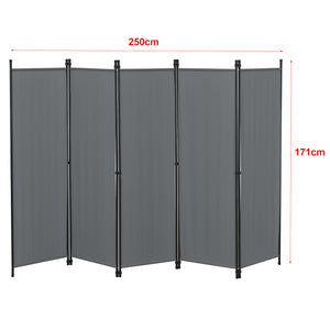 Paravan Huesca 5 piese 250x171 cm culori variate en.casa