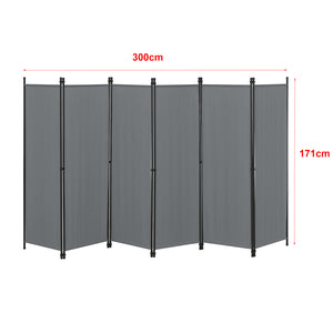 Paravan Huesca 6 piese 300x171 cm culori variate en.casa
