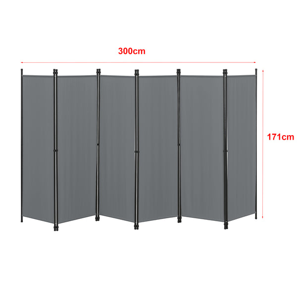Paravan Huesca 6 piese 300x171 cm culori variate en.casa