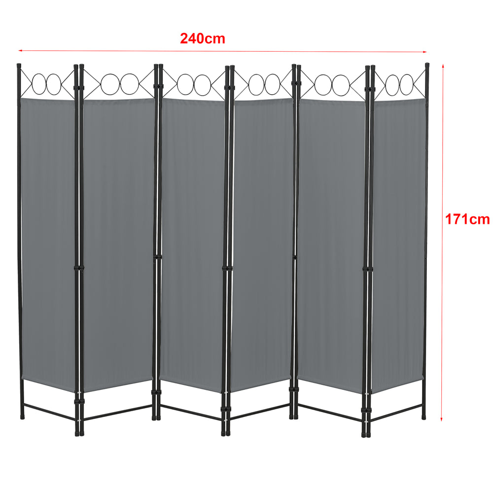 Raumteiler Saragossa 6 - teilig 240x171 cm versch. Farben en.casa - premiumXL