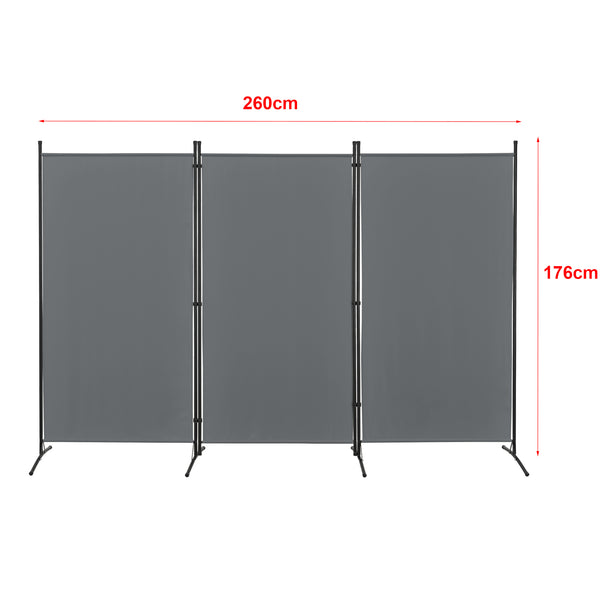 Paravan Teruel 3 piese 260x176 cm culori variate en.casa