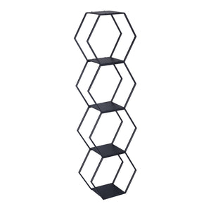 Set raft fagure perete Tand 32x37x18,5 cm negru [en.casa]